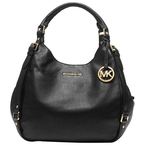 black leather michael kors handbag|michael kors black shoulder handbags.